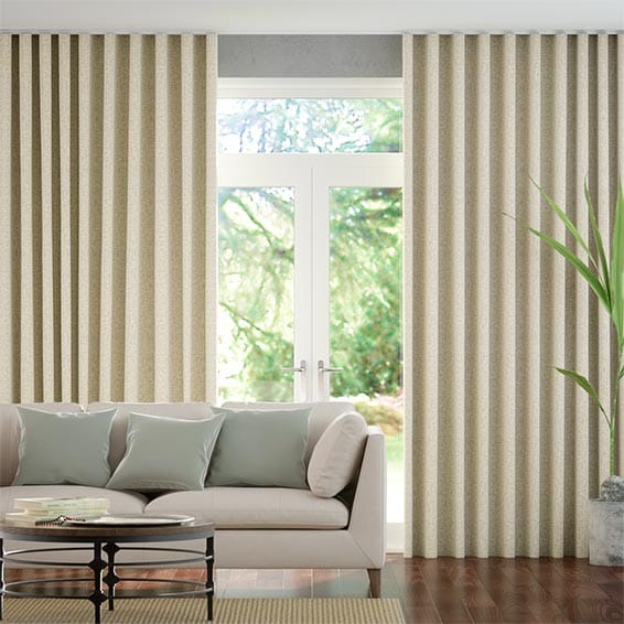 S-Fold Zoroa Pale Neutral Curtains